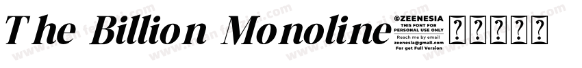The Billion Monoline字体转换